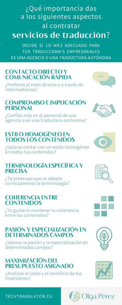 Aspectos a tener en cuenta para decidir si una traductora autónoma es la mejor opción para tus traducciones empresariales